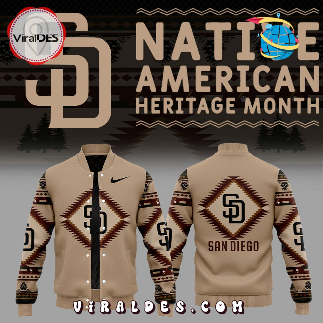 San Diego Padres Native American Heritage Baseball Jersey
