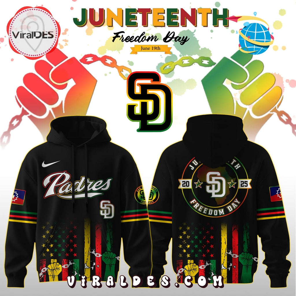 San Diego Padres x 2025 Juneteenth Freedom Day Hoodie, Long Pants