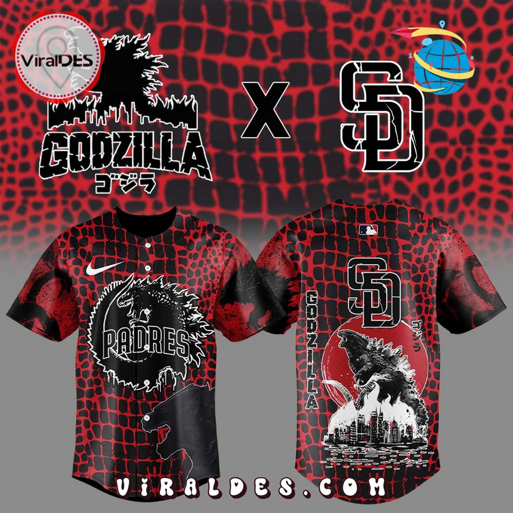 San Diego Padres x Godzilla Baseball Jersey