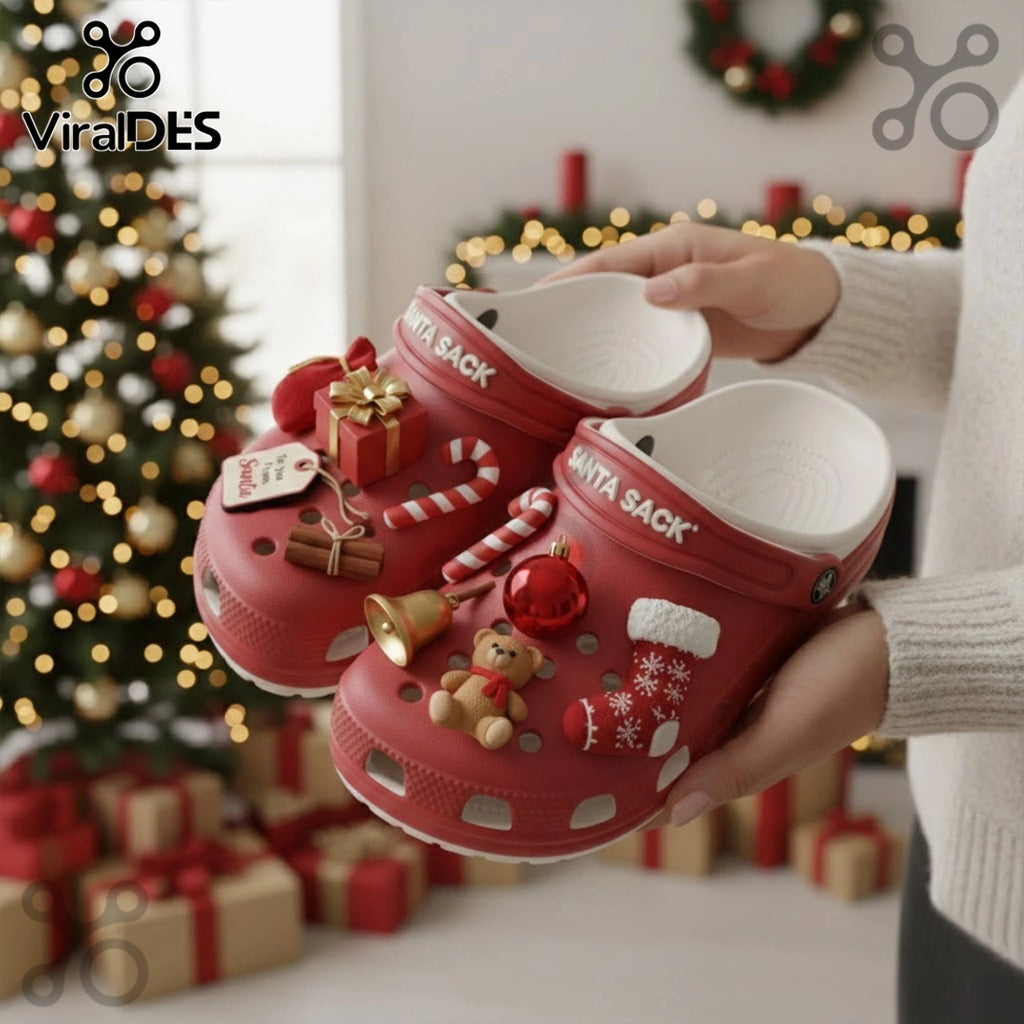 Santa Sack Premium Crocs Clogs With Charms