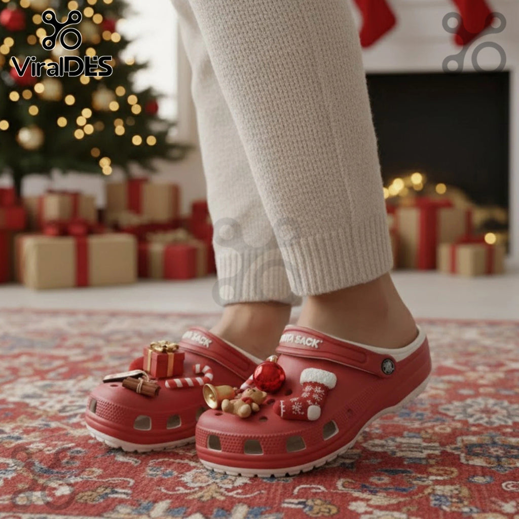 Santa Sack Premium Crocs Clogs With Charms