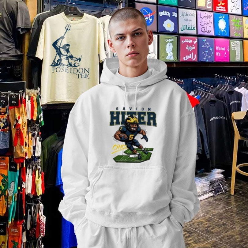 Savion Hiter Michigan Football Cinco Caricature T-shirt
