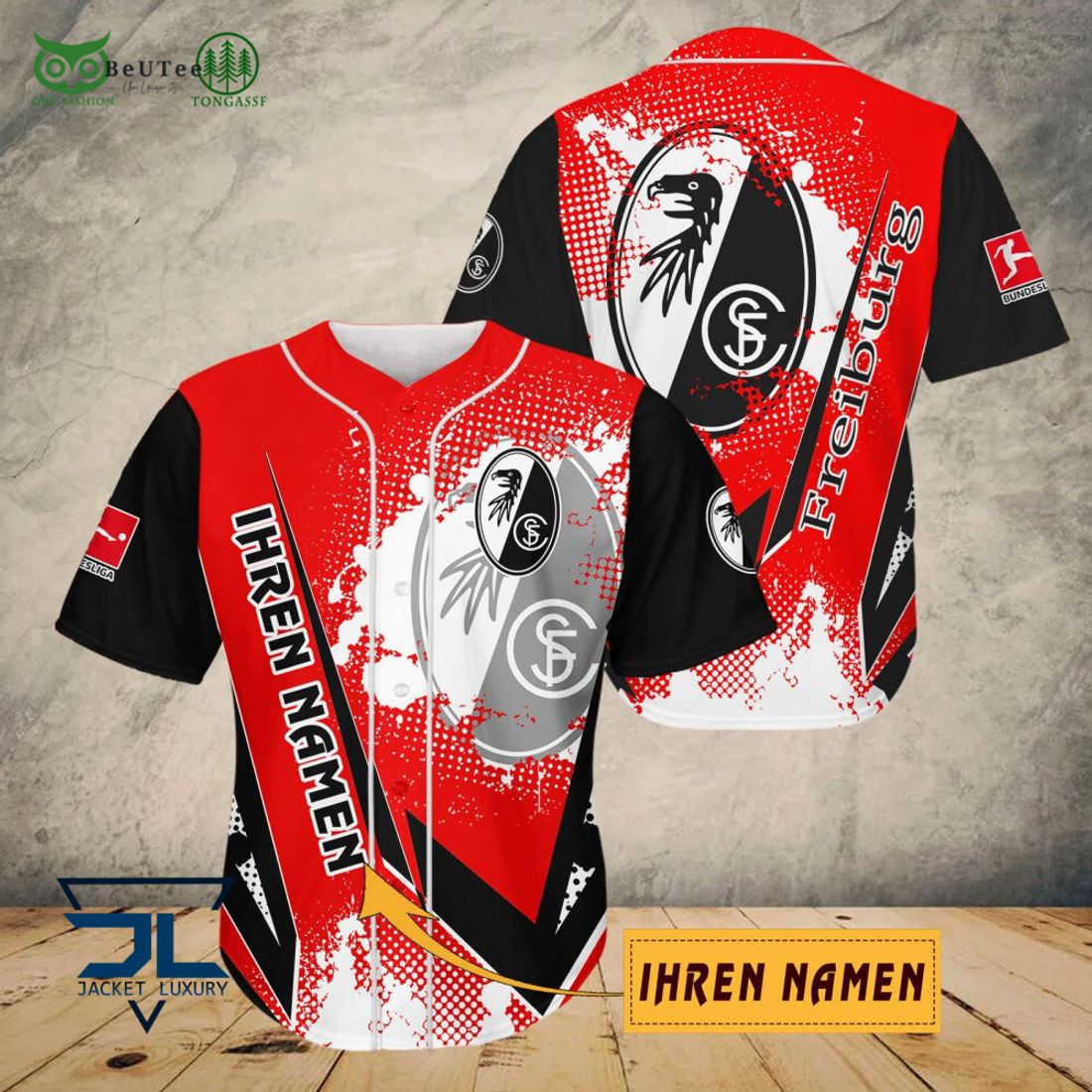 SC Freiburg Iheren Namen AOP 3D Shirt Full
