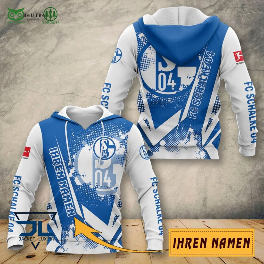 Schalke 04 Bundesliga Ihren Namen 3D Hoodie Shirt Polo