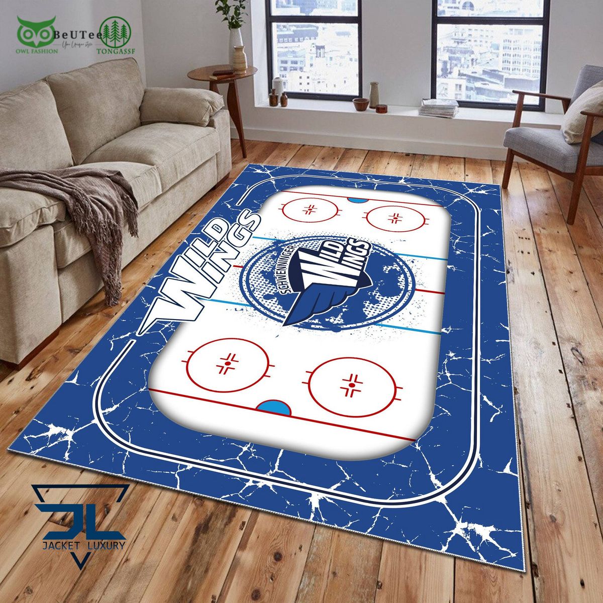 Schwenninger Wild Wings Germany Ice Hockey Team Carpet Rug