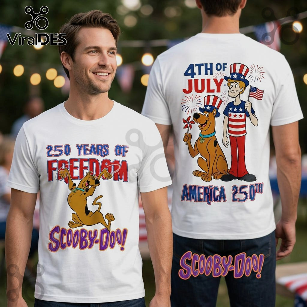 Scooby-Doo 4th of July 250 Years of Freedom Premium 3D Graphic T-Shirt