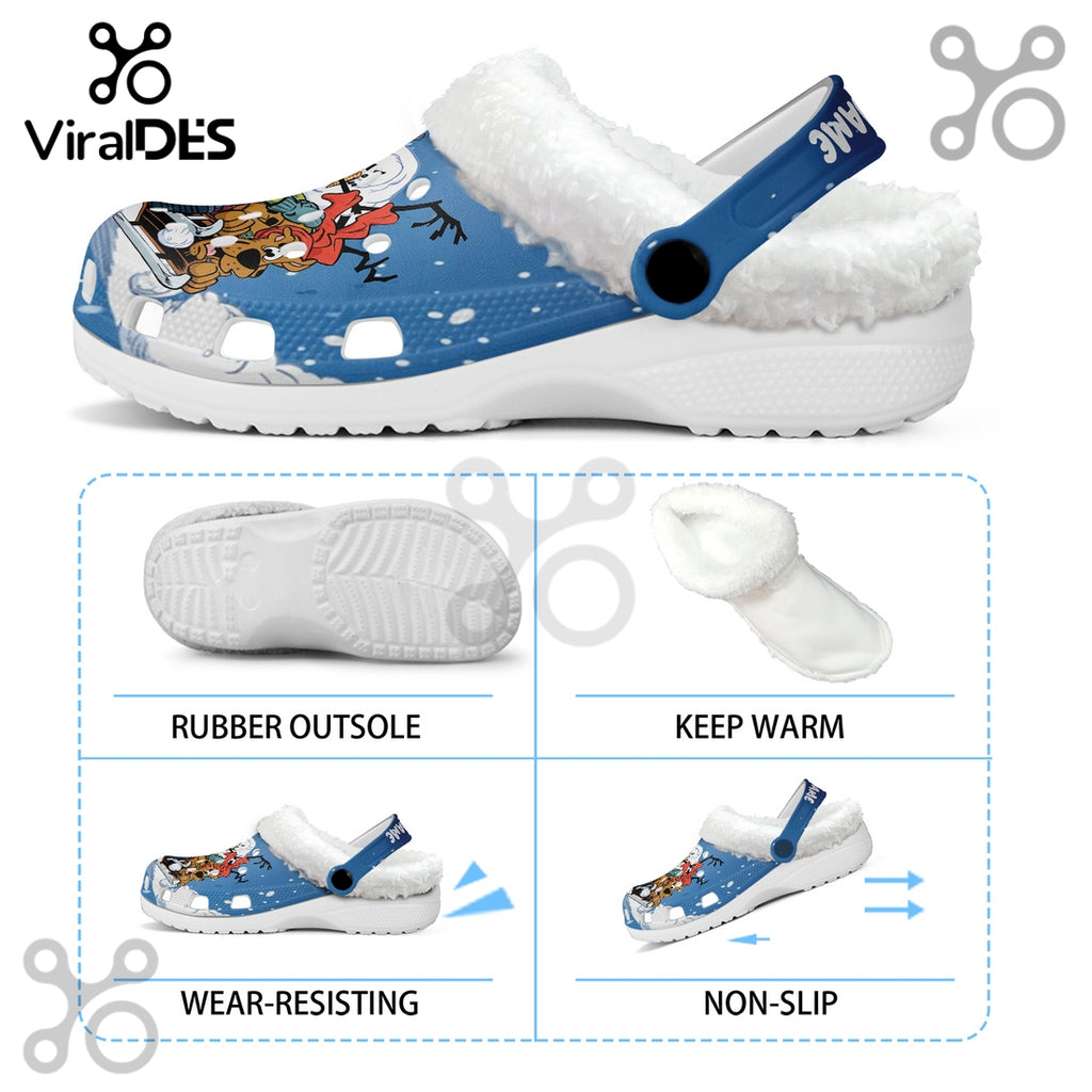 Scooby-Doo x Christmas Crocs Crocband Fleece Clogs Shoes