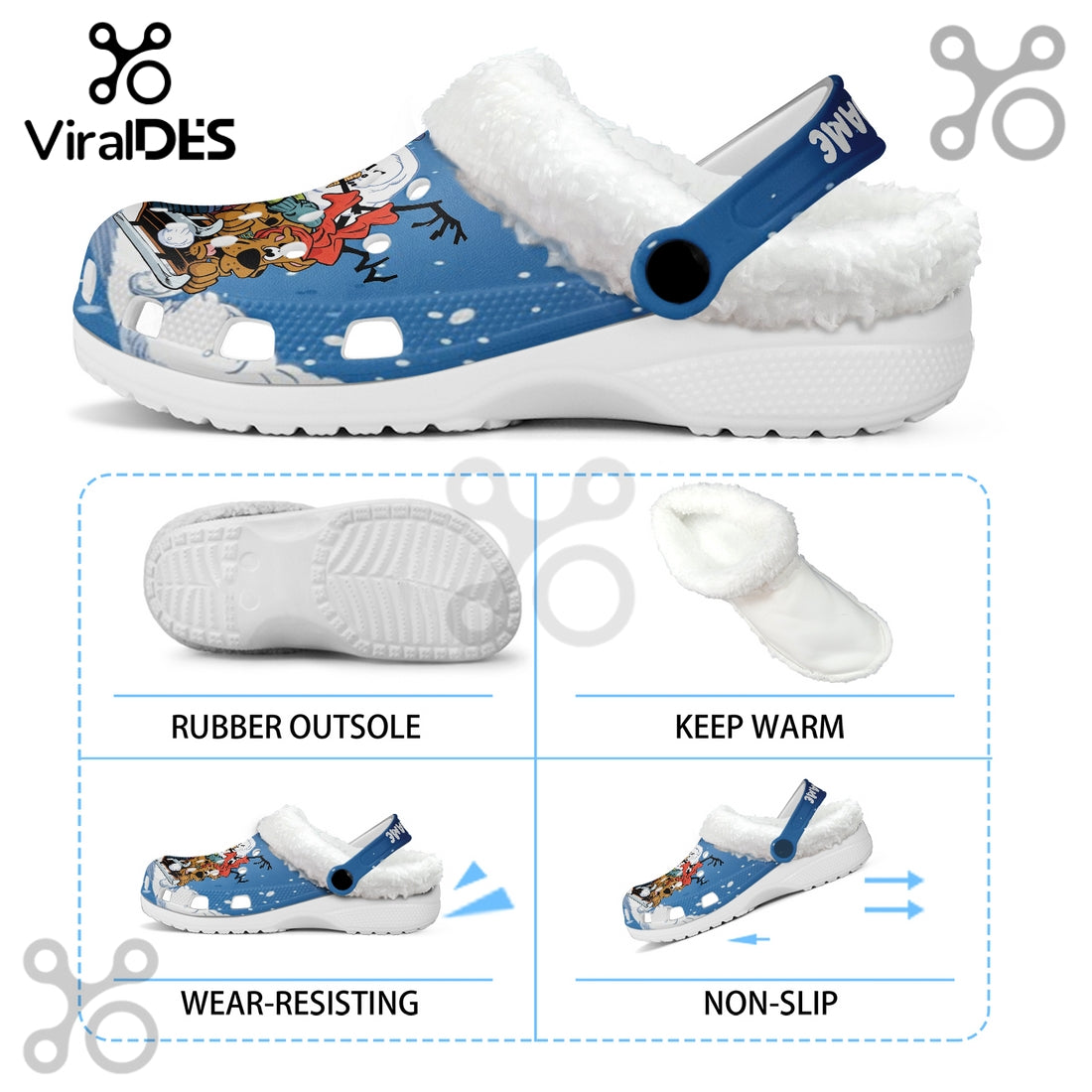 Scooby-Doo x Christmas Crocs Crocband Fleece Clogs Shoes