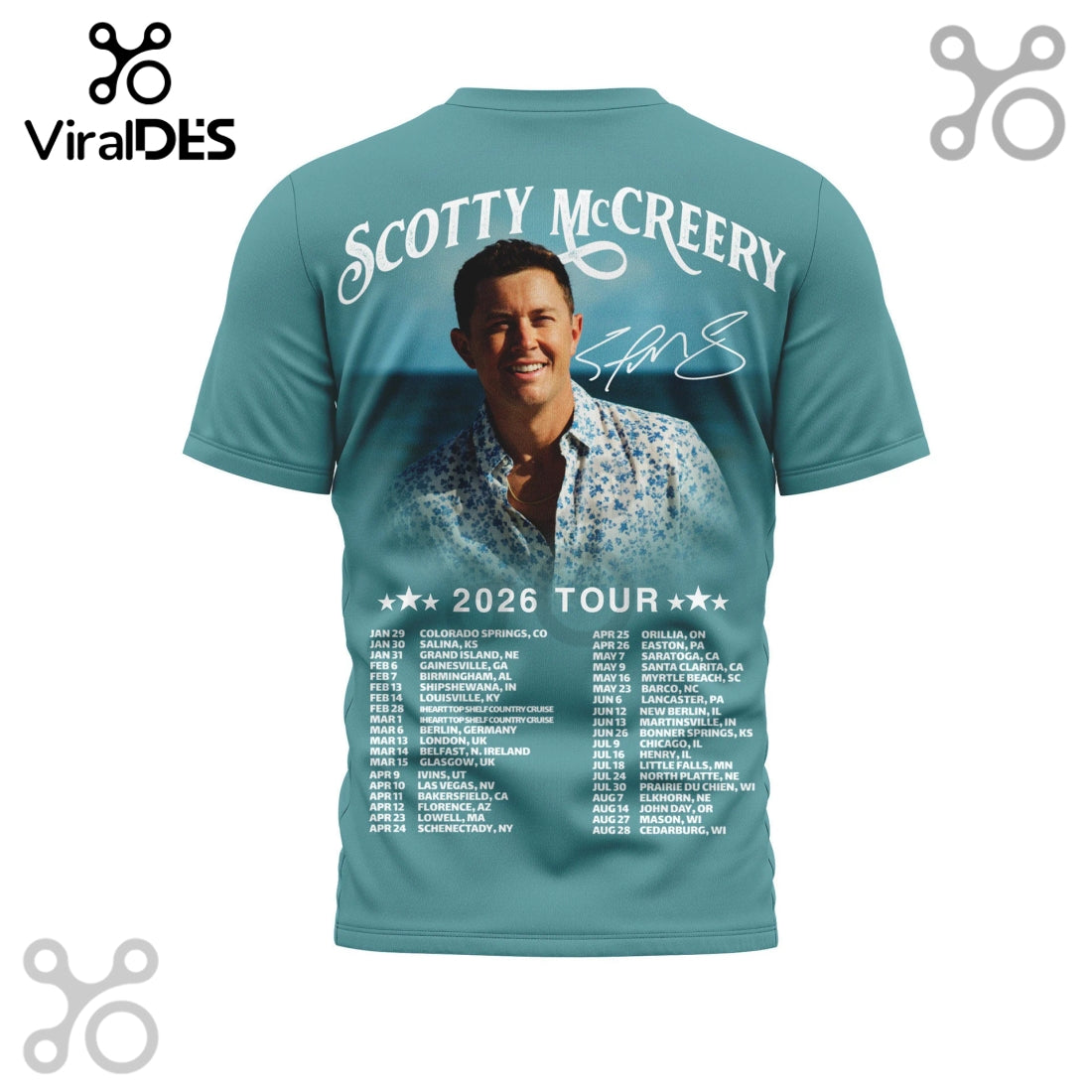 Scotty McCreery 2026 Tour 3D T-Shirt