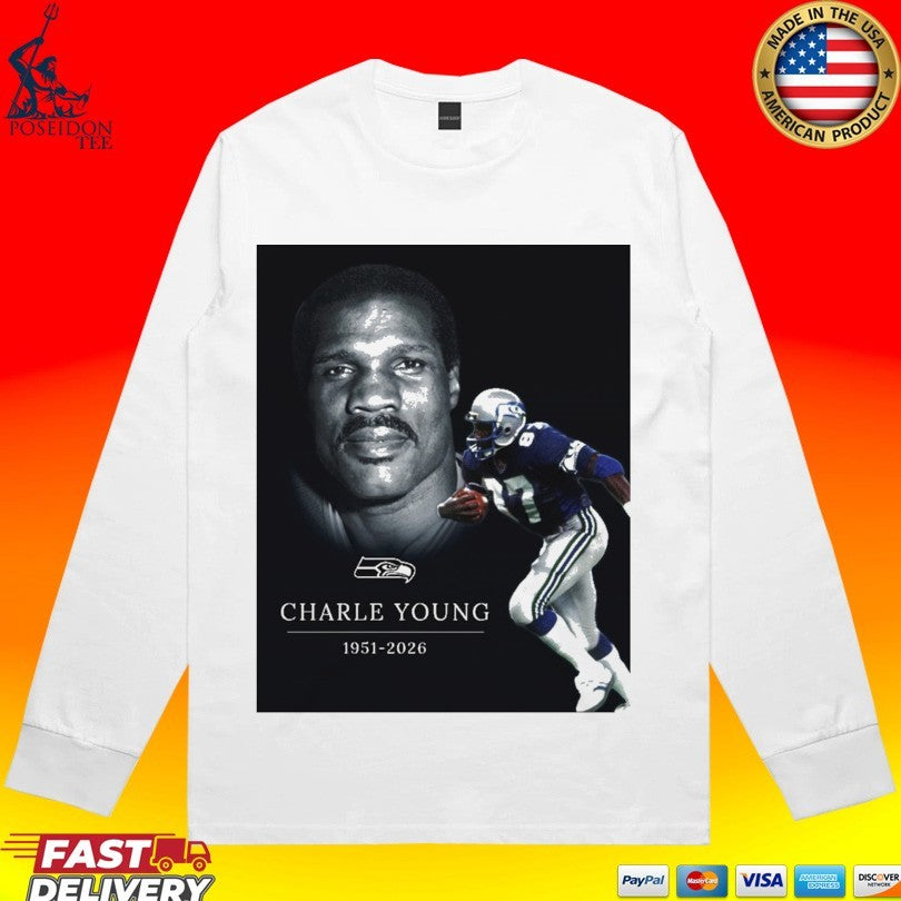 Seahawks Charle Young 1951 2026 Rip T-shirt