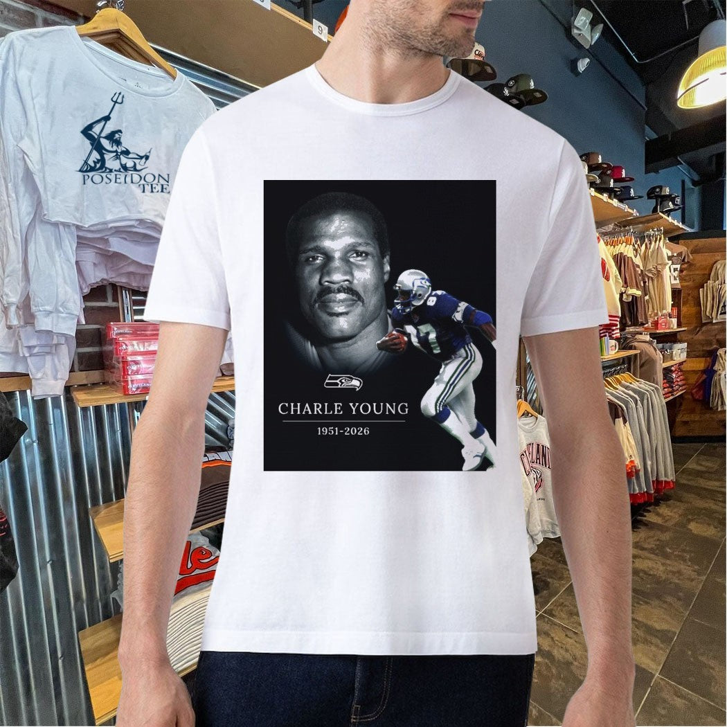 Seahawks Charle Young 1951 2026 Rip T-shirt