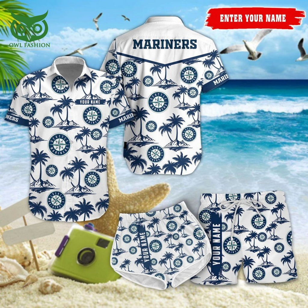 Seattle Mariners MLB Coconut Hawaiian Shirt Shorts