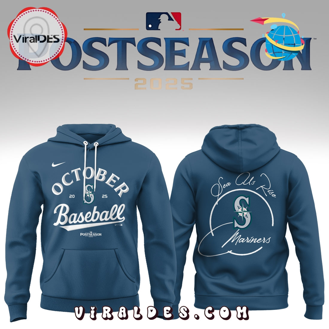 Seattle Mariners Playoff Tee Postseason 2025 Hoodie