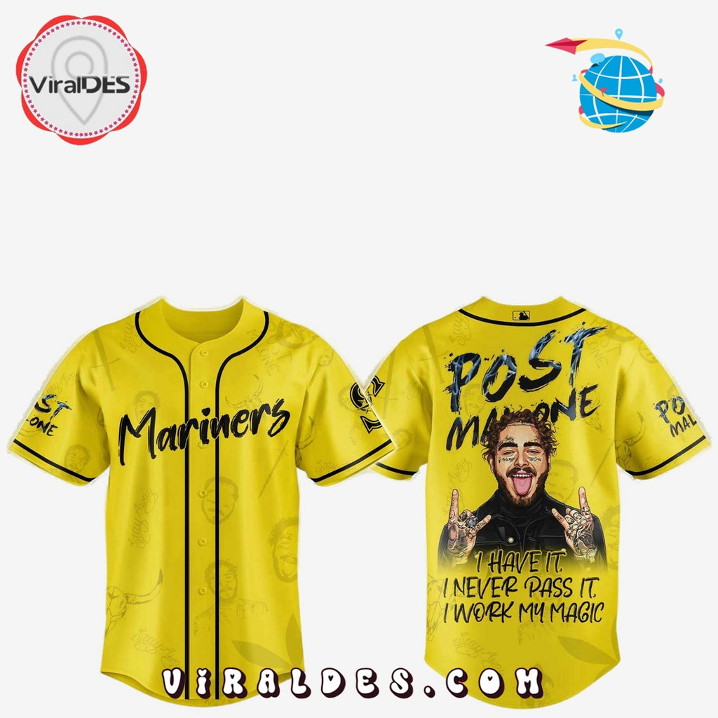 Seattle Mariners x Post Malone Tour 2025 Baseball Jersey