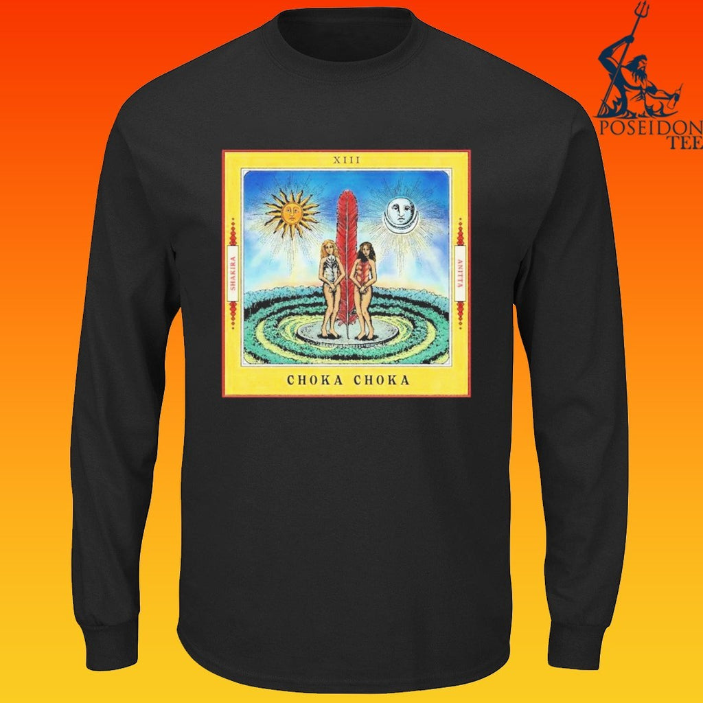 Shakira X Anitta Choka Choka Collab Tarot Card Style Art T-shirt
