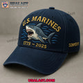Shark Deep Sea U.S Marines Retro Washed Cap