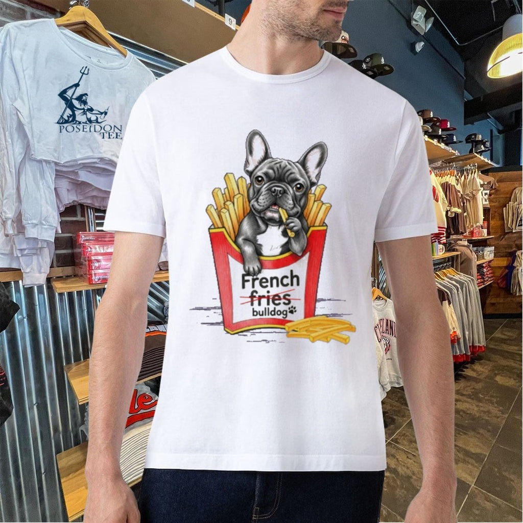 Shark French Bulldog Fries T-shirt