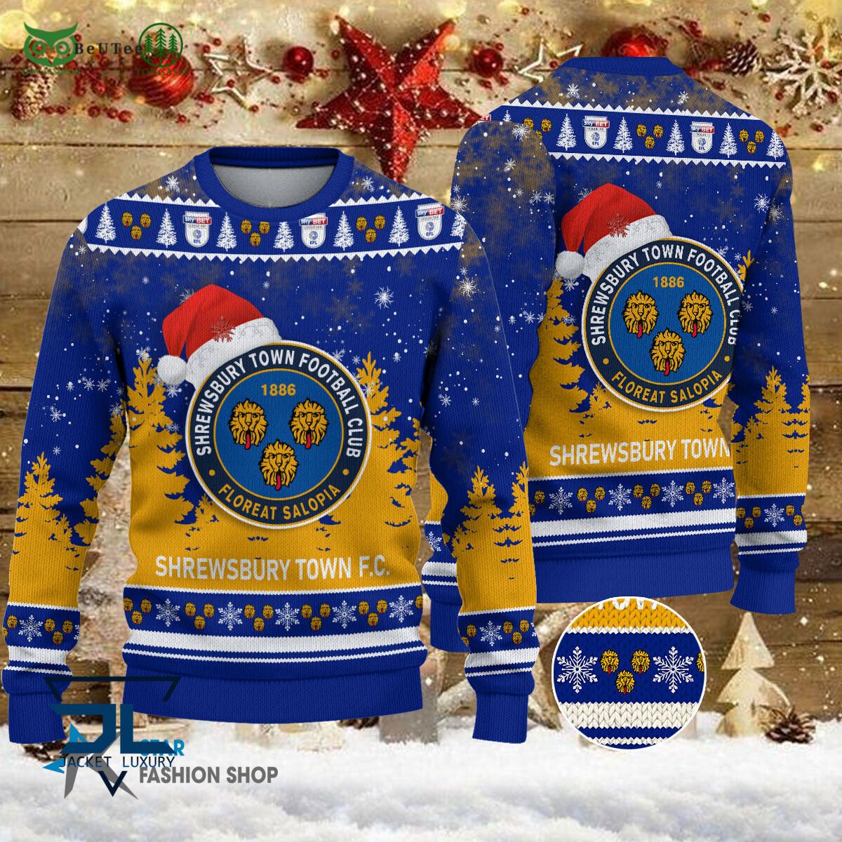 Shrewsbury Town EFL English Football League Champions Ugly Sweater
