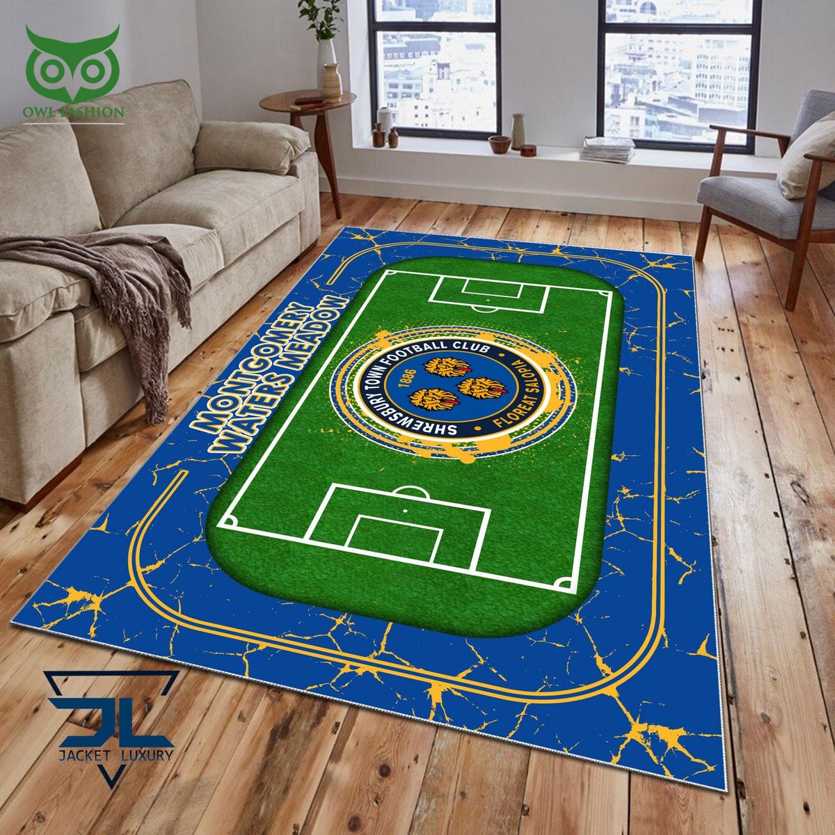 Shrewsbury Town English Football League EFL Premium Carpet Rug