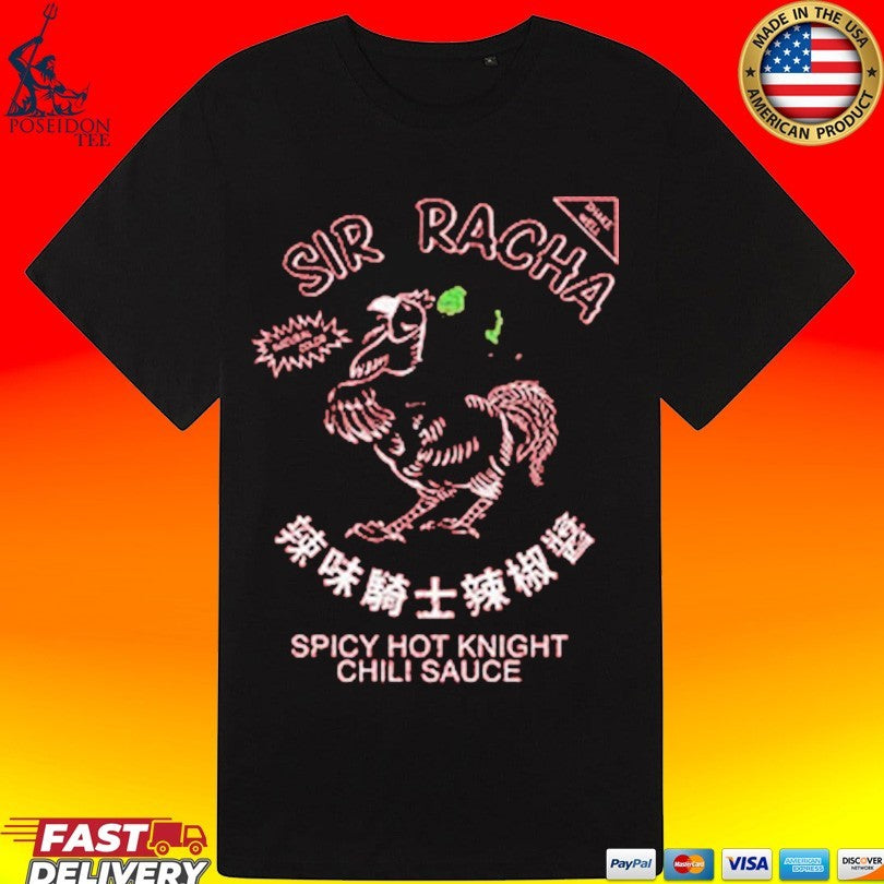 Sir Racha Spicy Hot Knight Chili Sauce Pop Culture Wizard T-shirt
