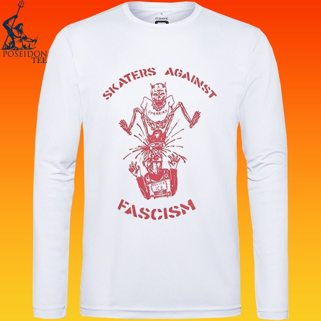 Skaters Against Fascism Cherries Wheels S.a.f T-shirt