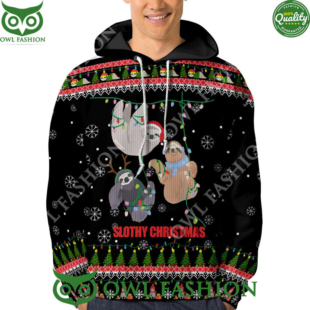 Slothy Cute Christmas Premium Ugly Sweater