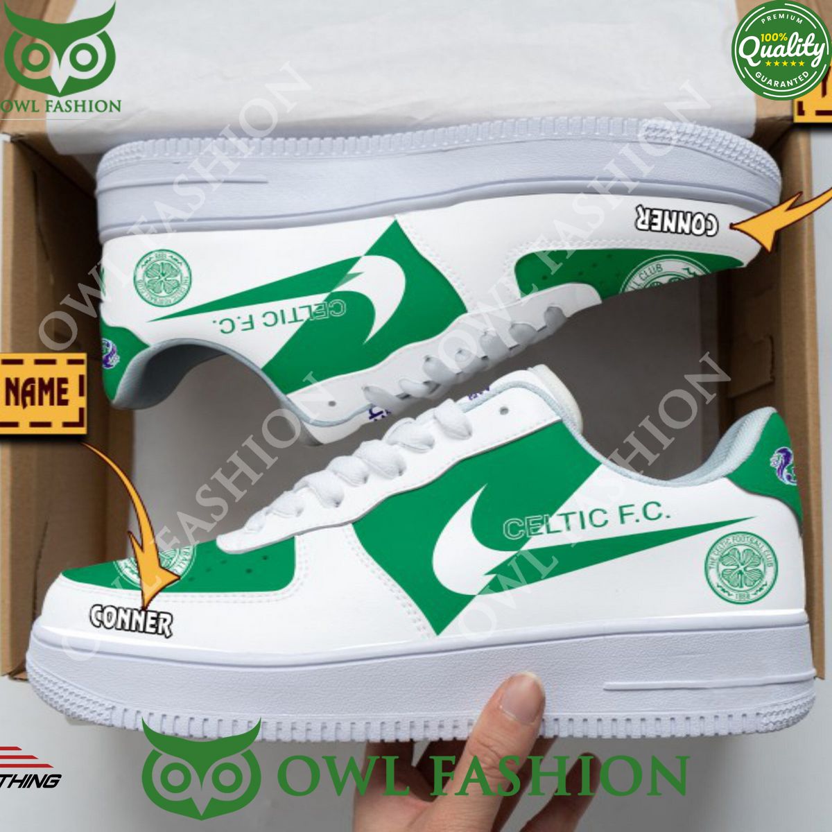 SPFL Celtic F.C. Air Force 1 NAF Shoes