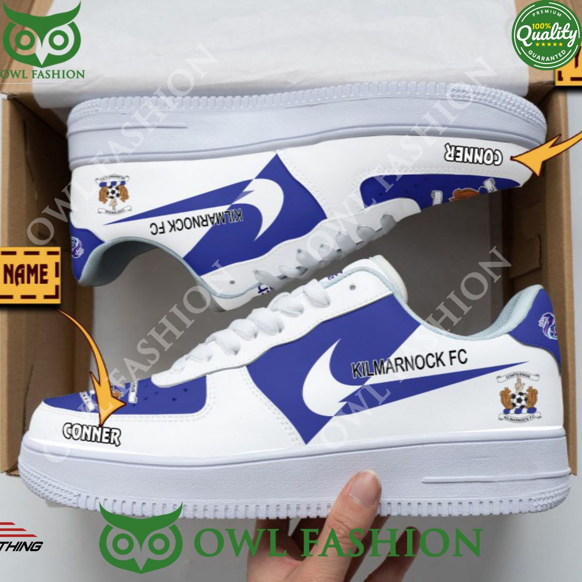SPFL Kilmarnock F.C. Air Force 1 NAF Shoes