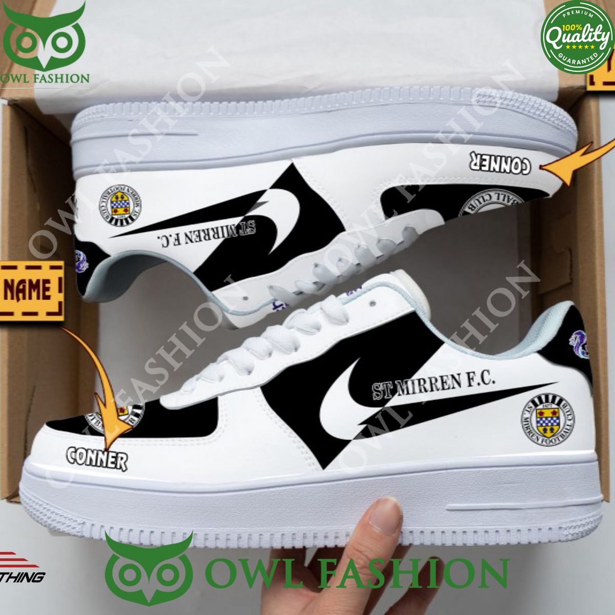 SPFL St Mirren F.C. Air Force 1 NAF Shoes
