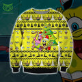 Spongebob Knitting Pattern 3d Print Ugly Sweater Sweatshirt Christmas