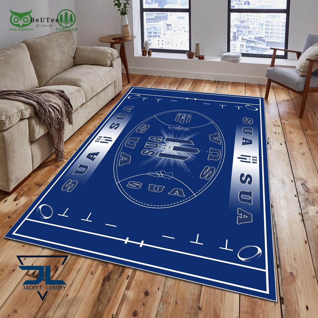 Sporting Union Agenais French Rugby Carpet Rug