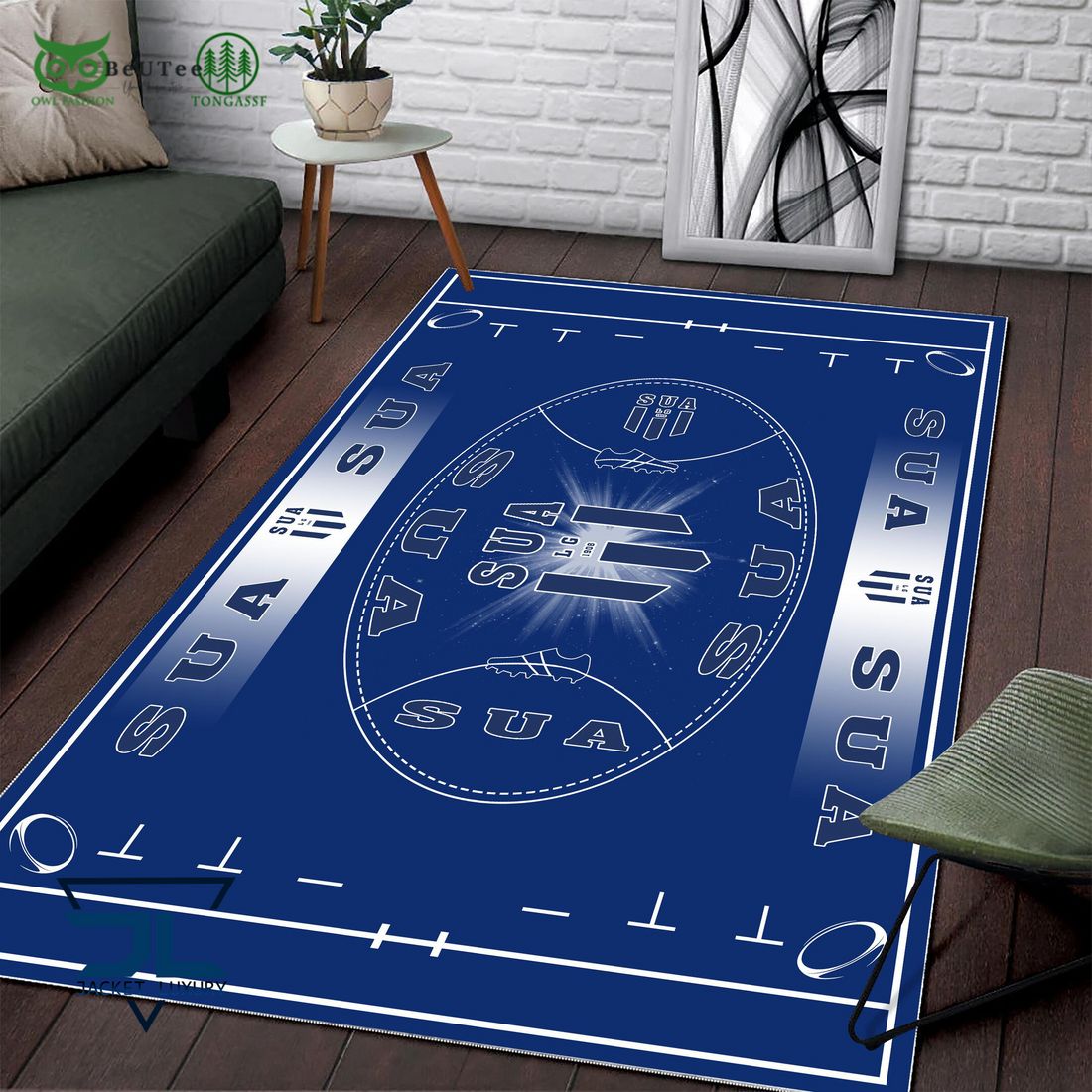 Sporting Union Agenais French Rugby Carpet Rug