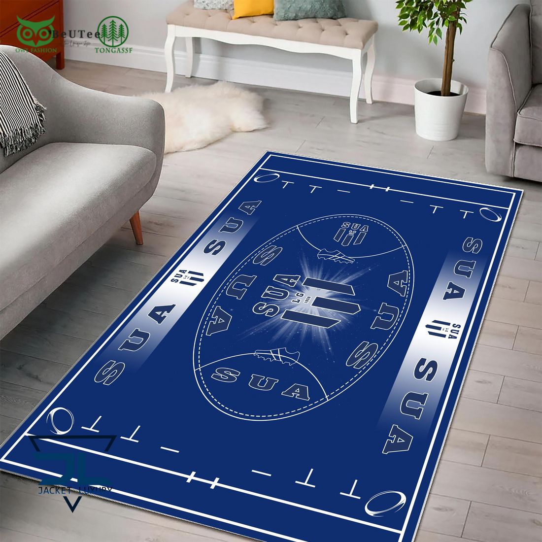 Sporting Union Agenais French Rugby Carpet Rug