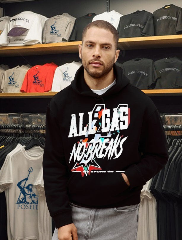 Spurs All Gas No Brakes Go Spurs Go T-shirt