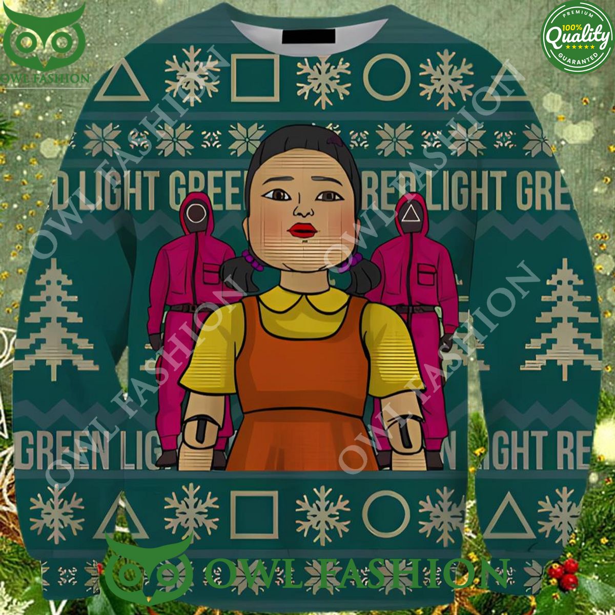 Squid Game Survival Game Show Ugly Christmas Sweater Jumper