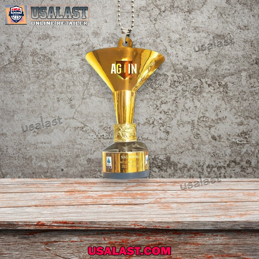 SSC Napoli 2025 Serie A Champions Car Ornament