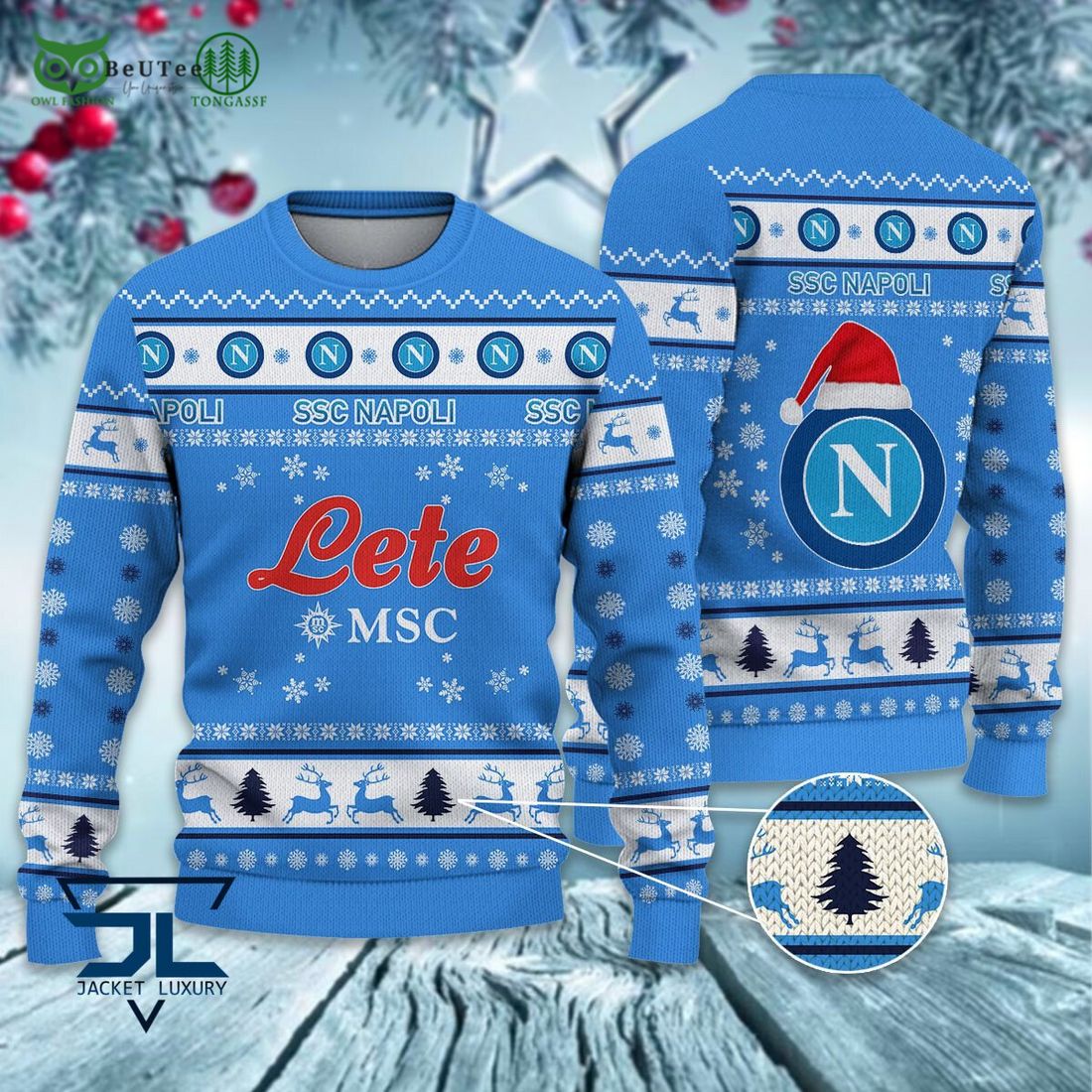 SSC Napoli Football Lega Serie A Ugly Sweater