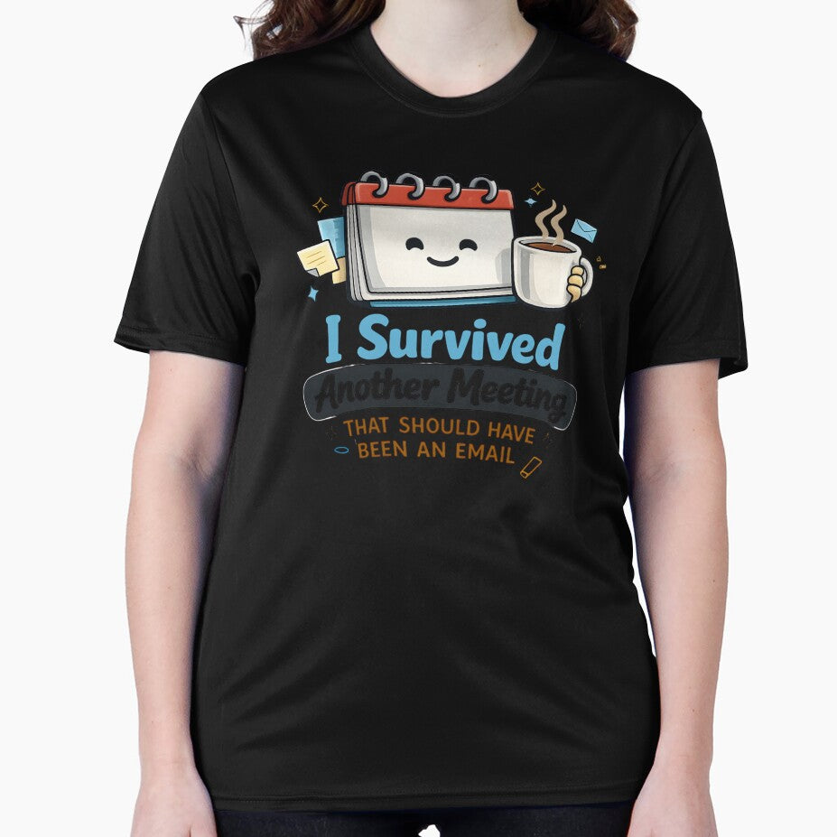 I Survived Another Meeting That Should Have Been an Email – Funny Office Shirt & Office Humor Design by Hischers Solution