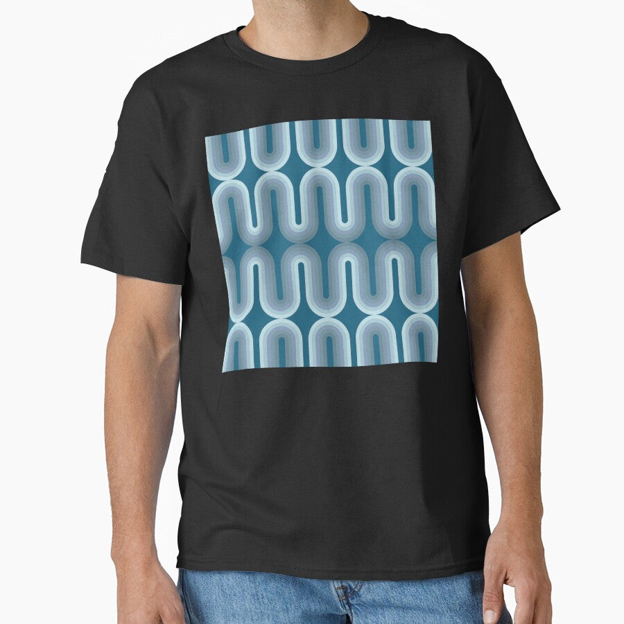 Retro Mid Century Modern - Blue gradient by JMgraphic