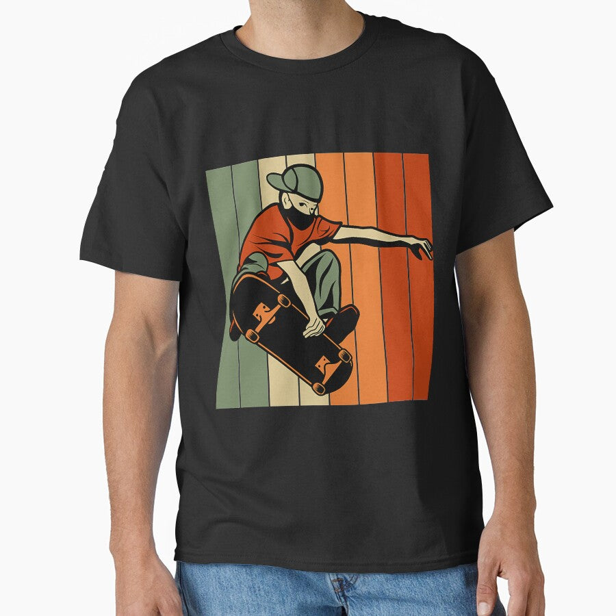 Skateboard Skater Vintage Skateboarding Gift Boys Teens Men by LewisVidales