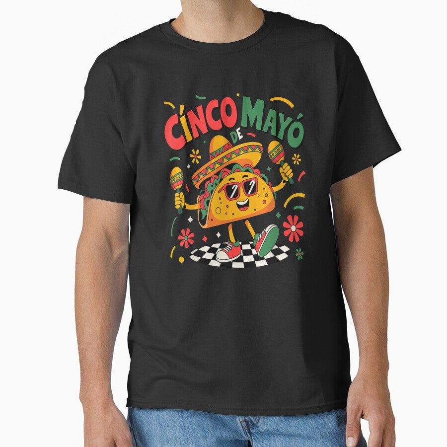 Happy Cinco De Mayo Dancing Taco With Maracas Funny Mexican Fiesta by Serene woods