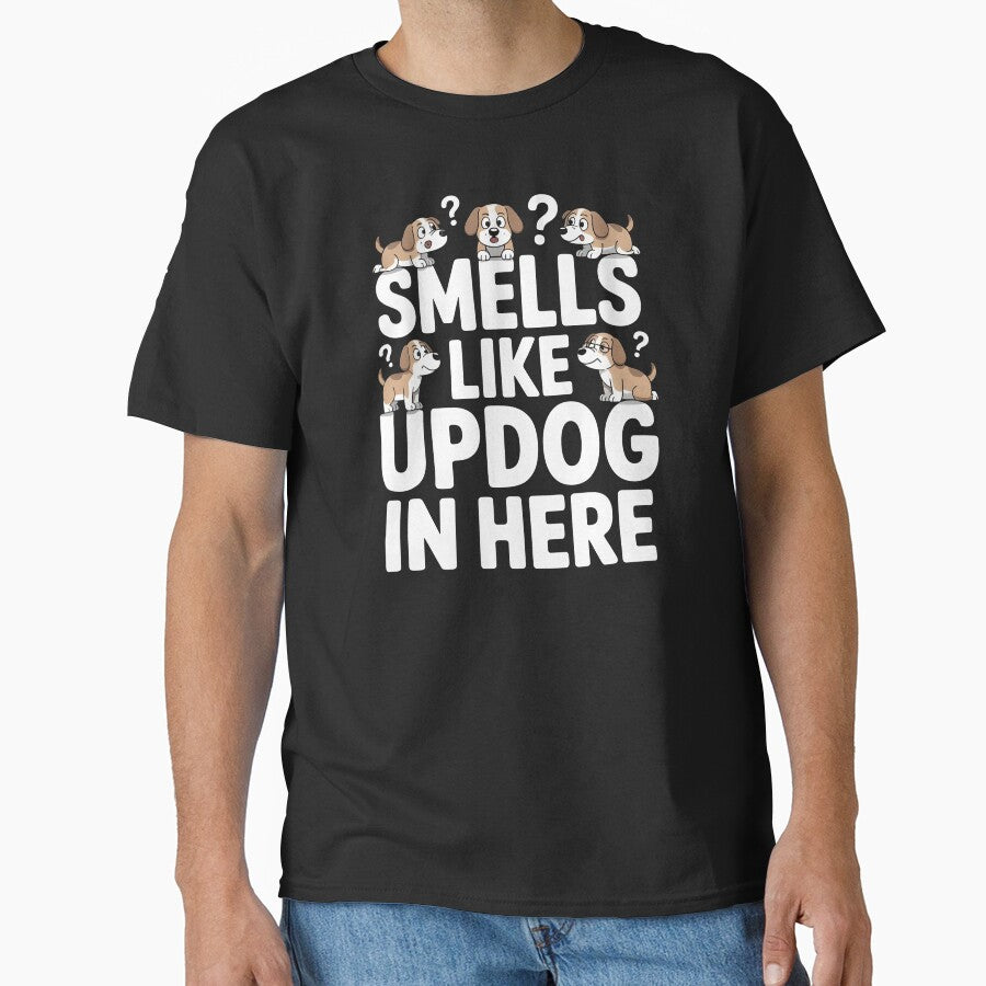 Smells Like Updog In Here – Dad Joke Sarcastic Humor Quote by Redgiant87x