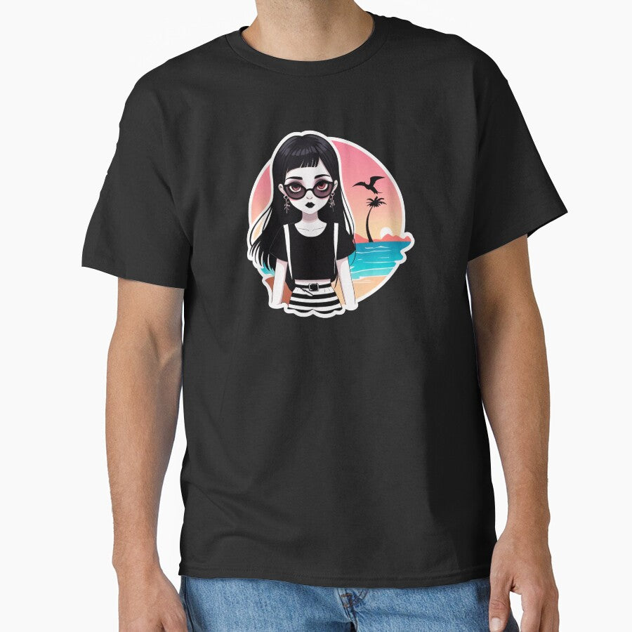 Summer Goth Girl on a Beach by MadnessEnvelope