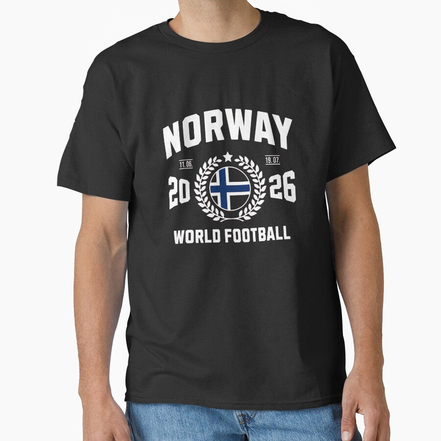 Norway Football Supporter 2026 Badge Design T-Shirt_84074786 by gidget-gadget