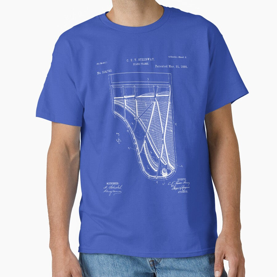 Steinway Piano Patent - Piano Player Art - Blueprint by patentpress