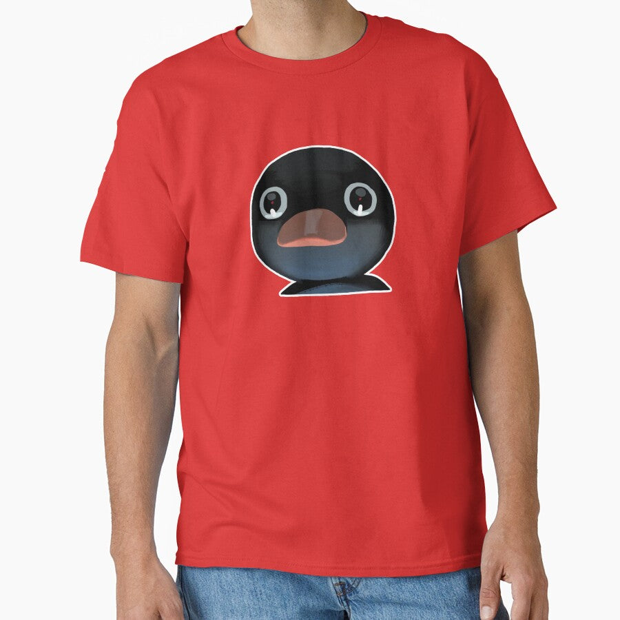Terrified Pingu Meme (Coral Pink BG) by FilipeFerreira
