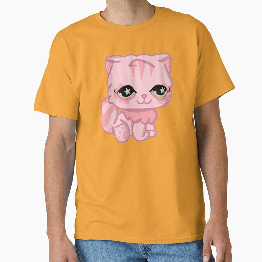 littlest pet shop cartoon fluffy pink kitty by trinketgal