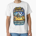 Easily distracted by fictional worlds shirt - Fantasy book lover reading shirt for bibliophiles, dragons and magic readers gift by vampbabe54