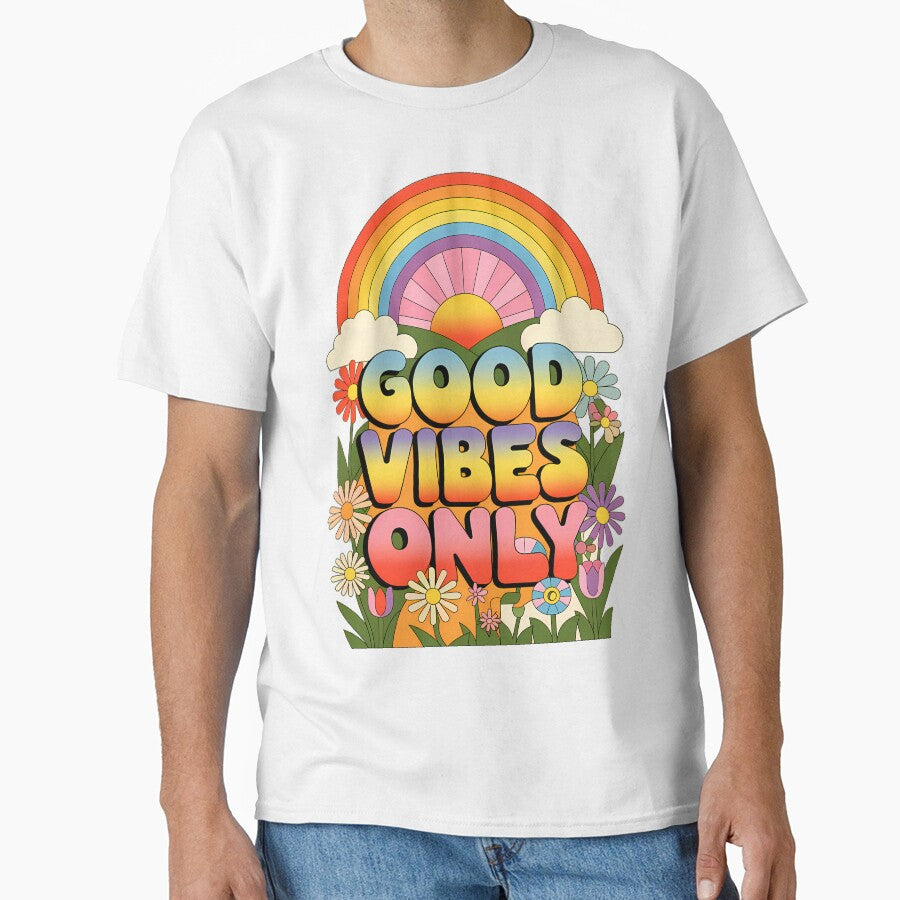 Retro Good Vibes Only Colorful Design by ZetaDream