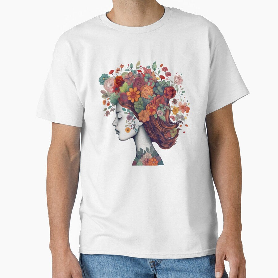 Lovely Lady Flower Garden Hair Floral Head Meditation by creative321